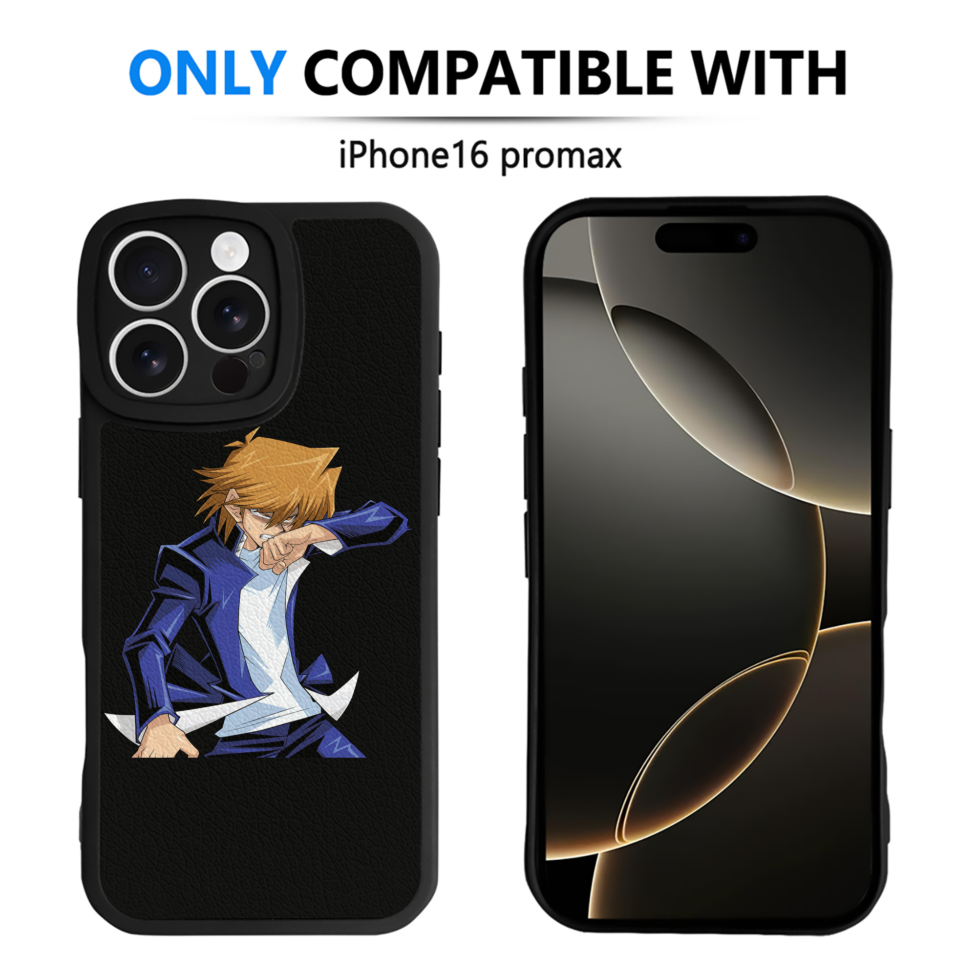 （画像用） 遊☆戯☆王 Yu-Gi-Oh! 【iPhone 16シリーズ対応】シリコンスマホケース（レザー調） 材質：シリコン